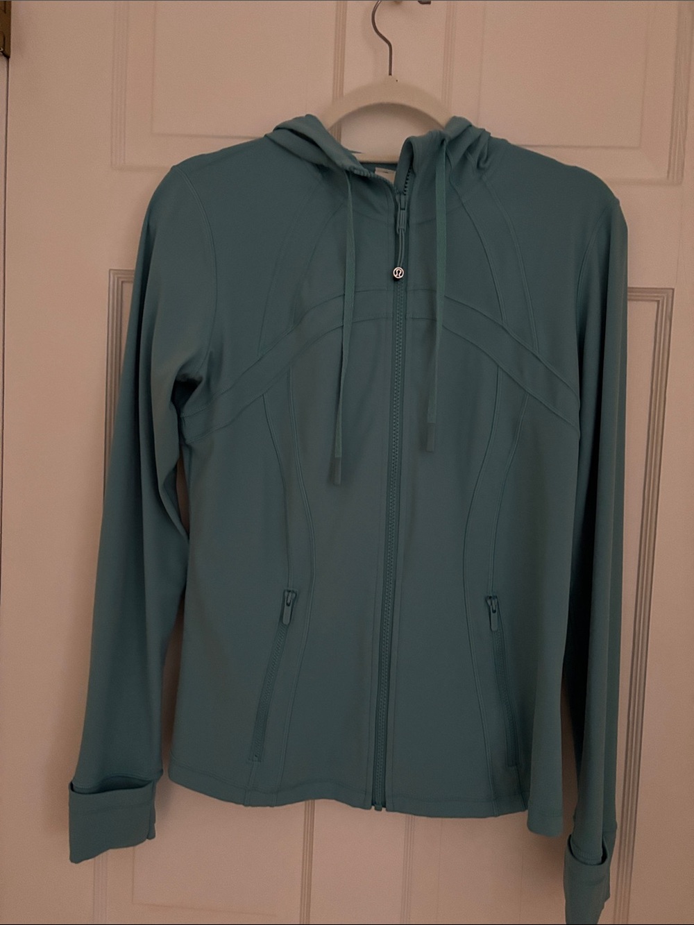 lululemon athletica Teal Green Hooded Zip Utility Jacket